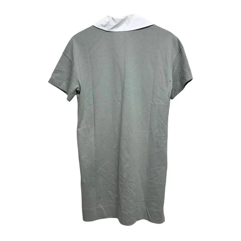 Everlane Organic Cotton Polo Dress XS Green White Collar Mini. - Picture 2 of 8